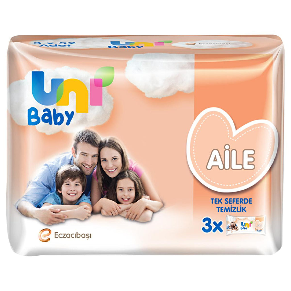 Uni Baby: Family Baby Wipes 156 Count - Alcohol, Dye, Paraben, SLS & SLES Free - Gentle Hypoallergenic Wipes for Sensitive Skin