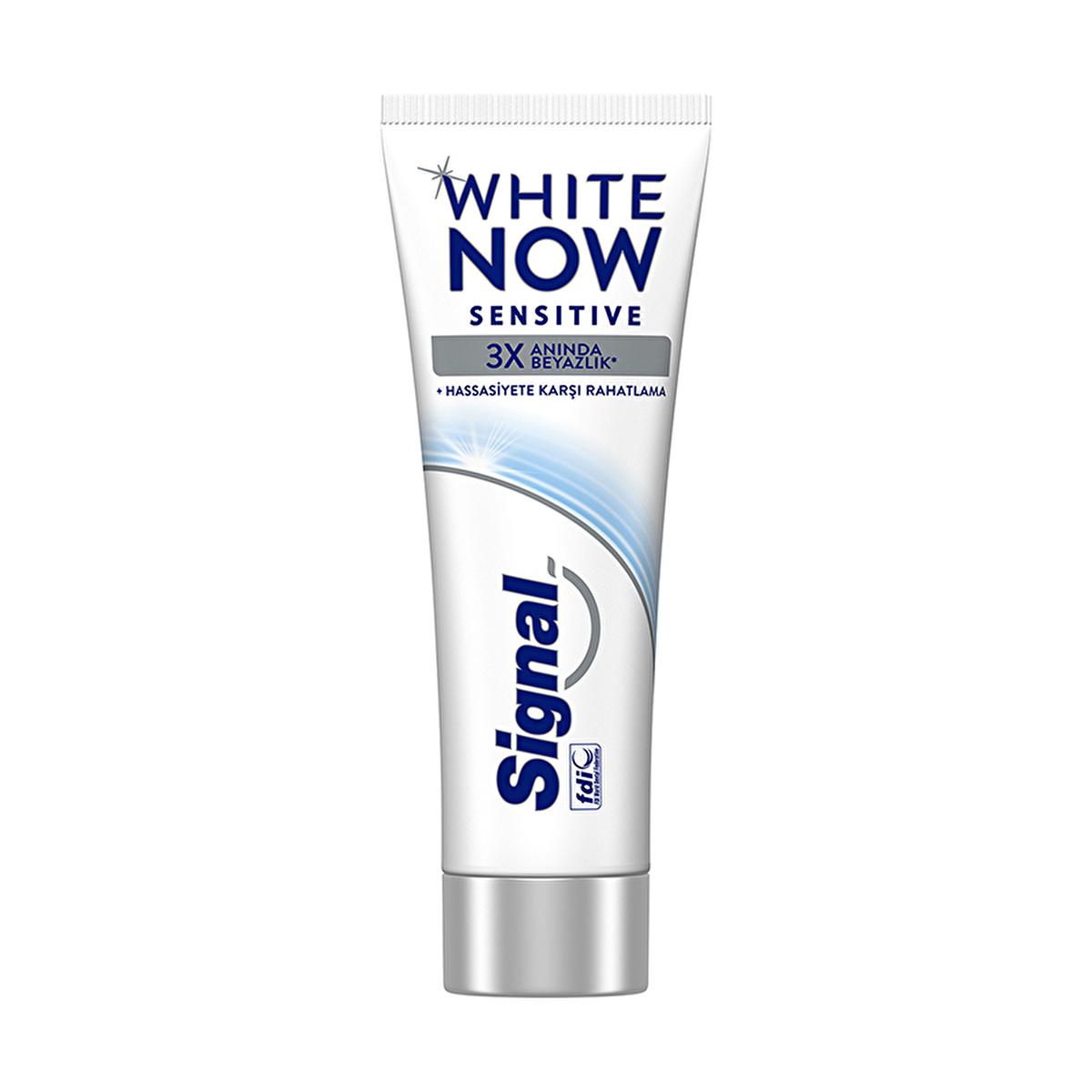 Signal White Now Sensitive Toothpaste for Sensitive Teeth - Instant Whitening & Sensitivity Relief - 2.54 fl oz