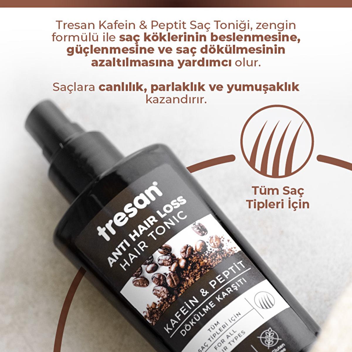 Tresan Caffeine & Peptide Anti-Hair Loss Hair Tonic for Nourished, Thicker Hair - 4.23 fl oz