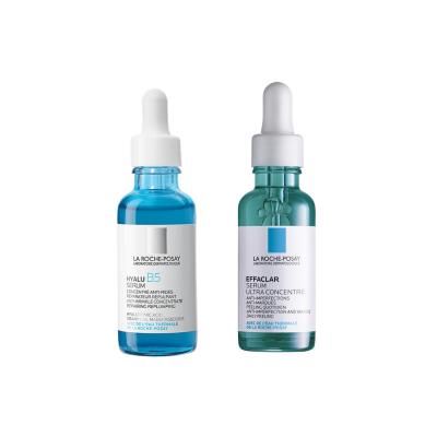La Roche-Posay Effaclar Peeling & Hyalu B5 Serum Set: Renew, Hydrate & Smooth Skin - Anti-Aging, Blemish Treatment for Sensitive Skin