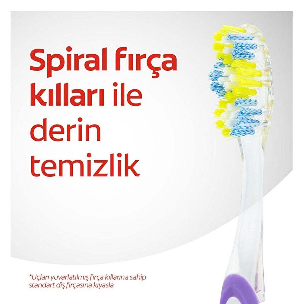 Colgate Twister Manual Toothbrush - Medium Bristles, Deep Cleaning & Tongue Scraper for Superior Oral Hygiene