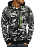 Men's Casual Hooded Zip-Up Sweatshirt Jacket
