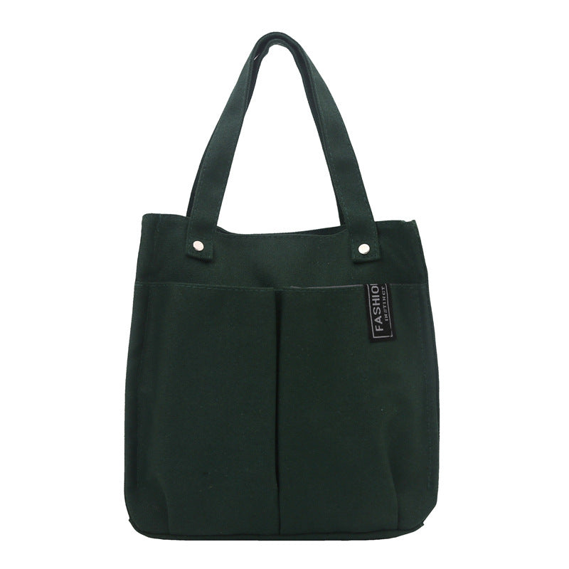 Plain-colored Tote Bag Student Lunch Box
