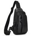 Leather Fashionable Large-Capacity Mens Crossbody Bag