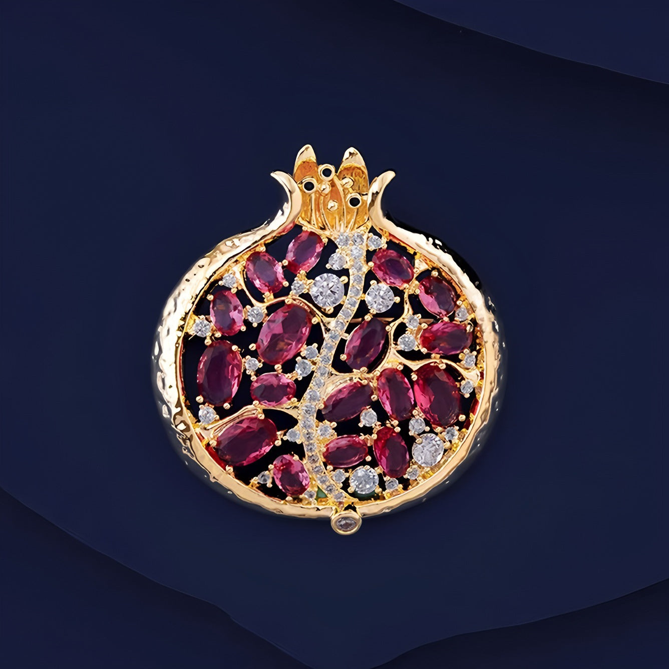 Creative Red Pomegranate Corsage Brooch Fashionable Pin