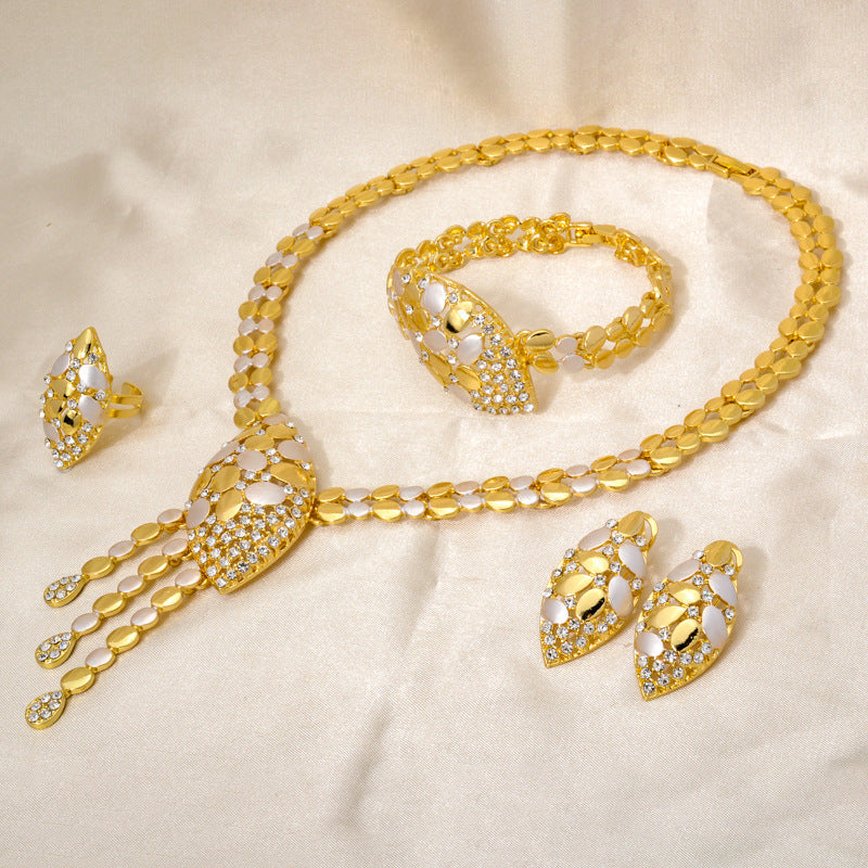 Dazzling Starry Night Cheetah Gemstone Necklace