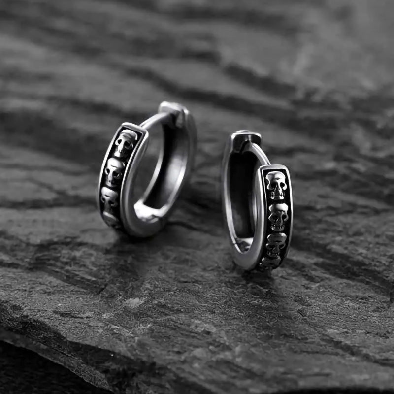 Dark-style Hip-hop Trendy Unisex Personalized Ear Studs Jewelry