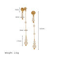 Vintage-style Long Tassel Pearl Shell Earrings