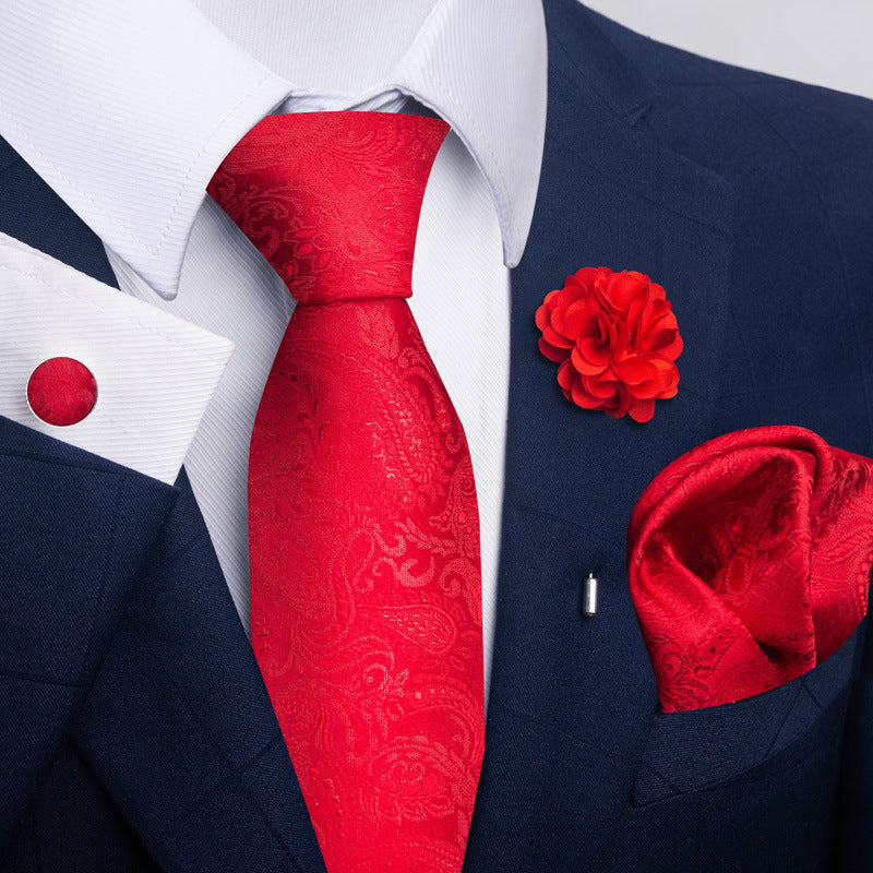 Men's Tie Suit Pocket Square Combo 8