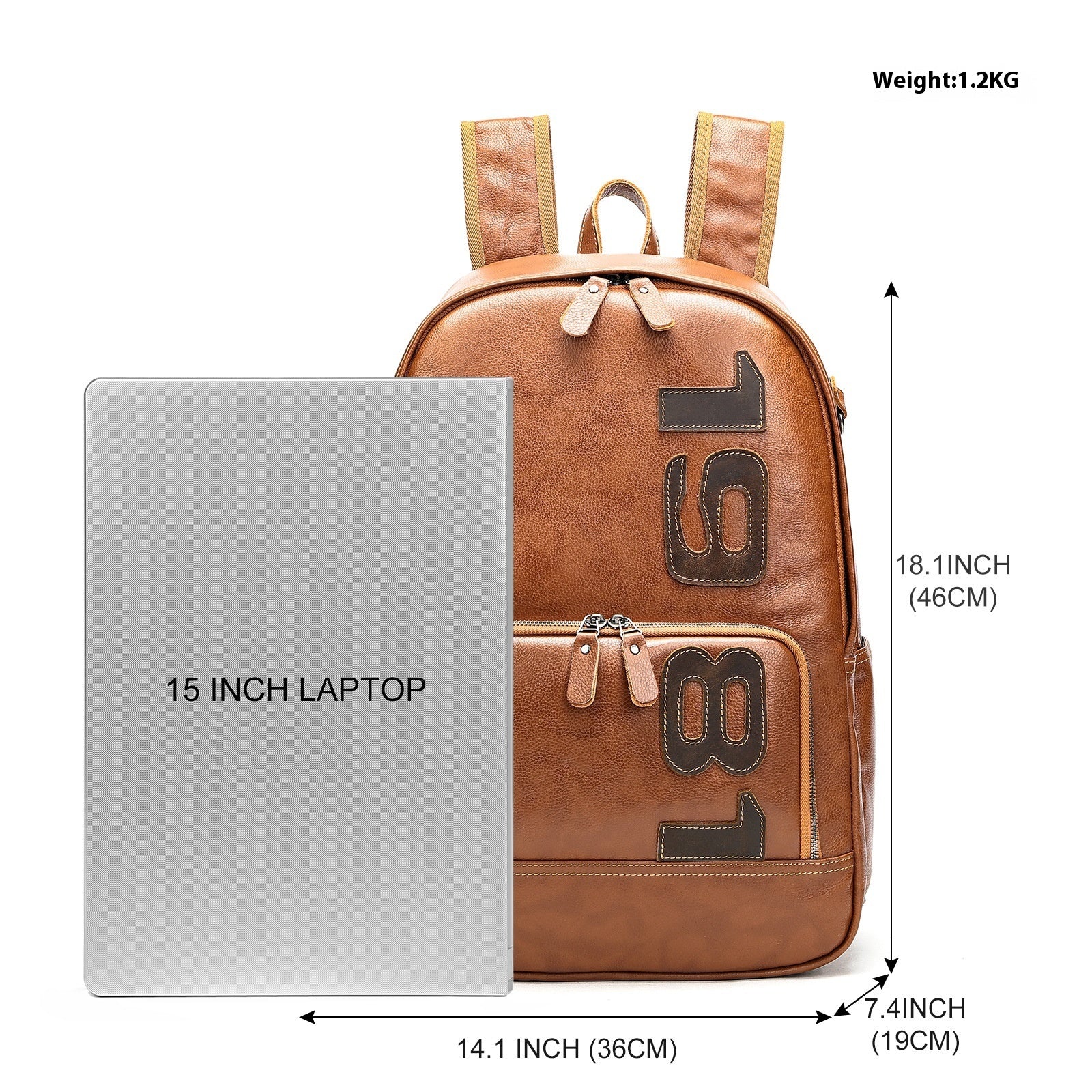 High-Sense Large Capacity Leather Travel Backpack