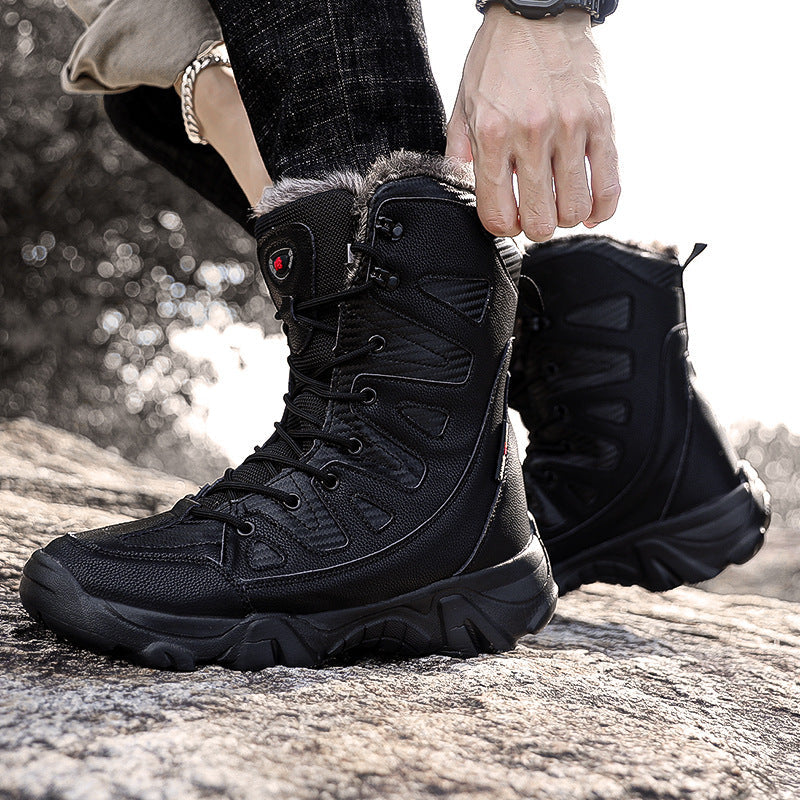 Winter High-top Fleece-lined Warm Snow Boots