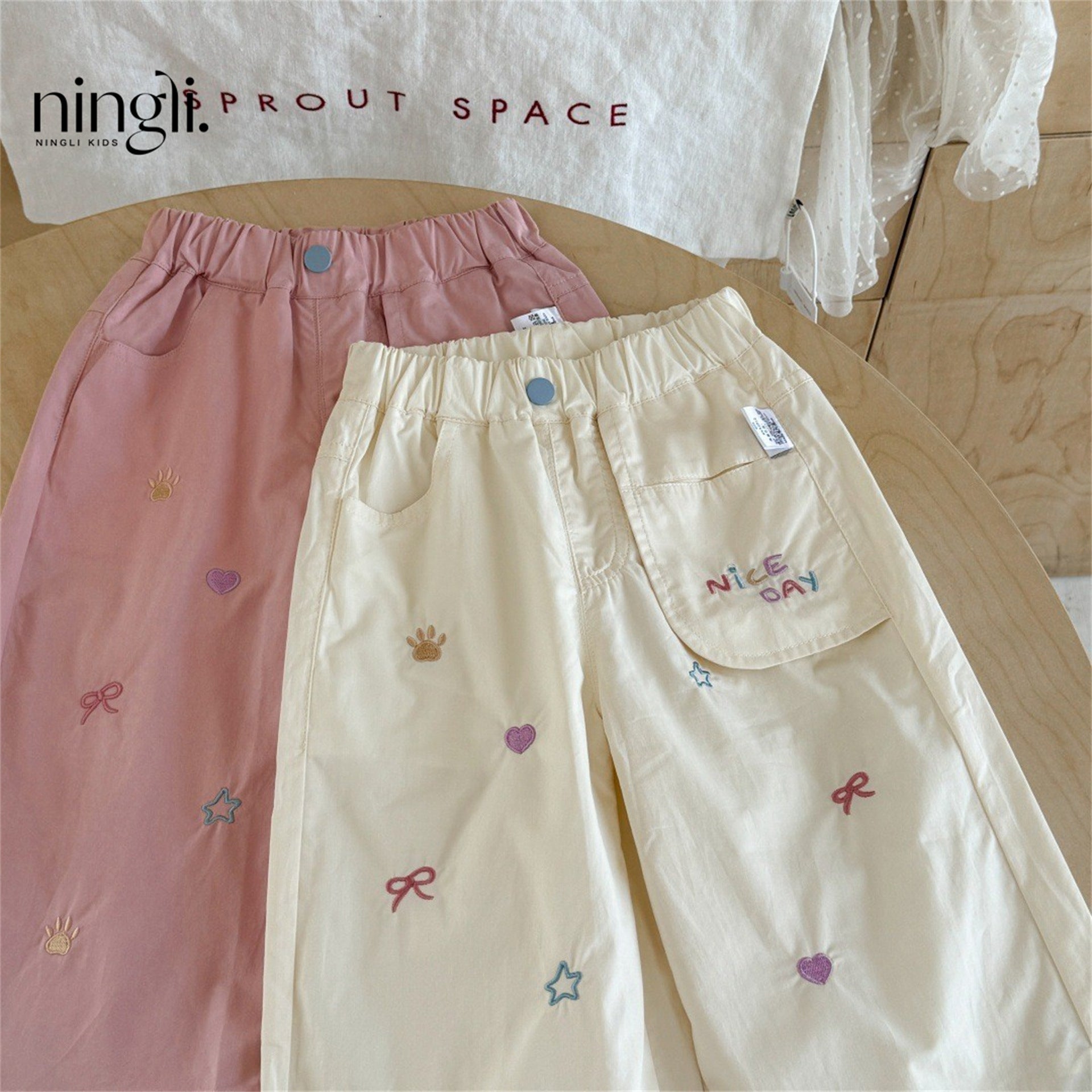 Girls' Workwear Children's Straight-leg Pants Western-style And Fashionable