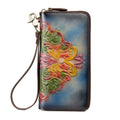 Genuine Leather Long First-Layer Cowhide Wallet Zipper Purse