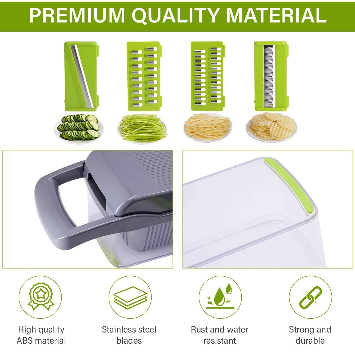 12-in-1 Manual Vegetable Chopper and Slicer
