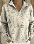 Womens Half Zip Pullover Hoodie Top