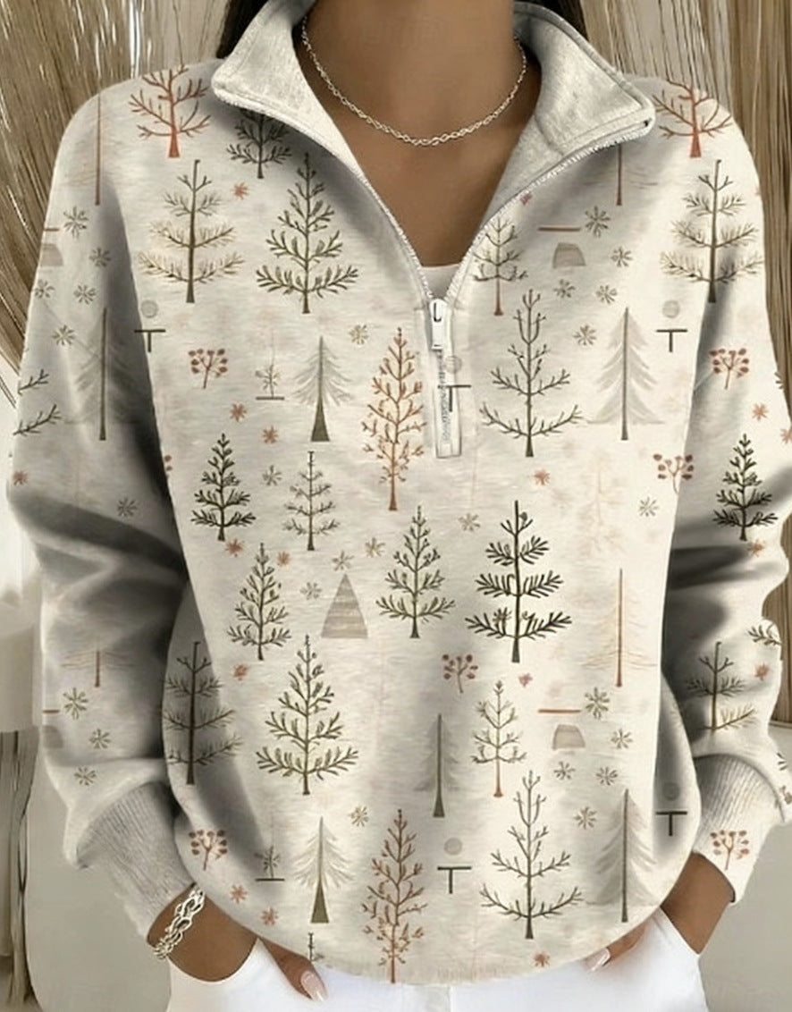 Womens Half Zip Pullover Hoodie Top