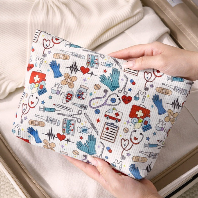 New Corduroy Clutch Cosmetic Bag For Women