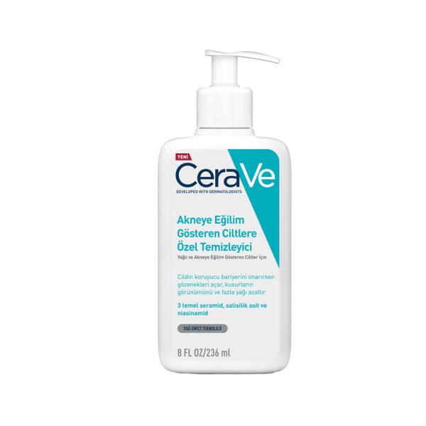 CeraVe Acne Face Wash with Salicylic Acid - Gentle, Oil-Free Cleanser for Acne Prone & Sensitive Skin - 236ml