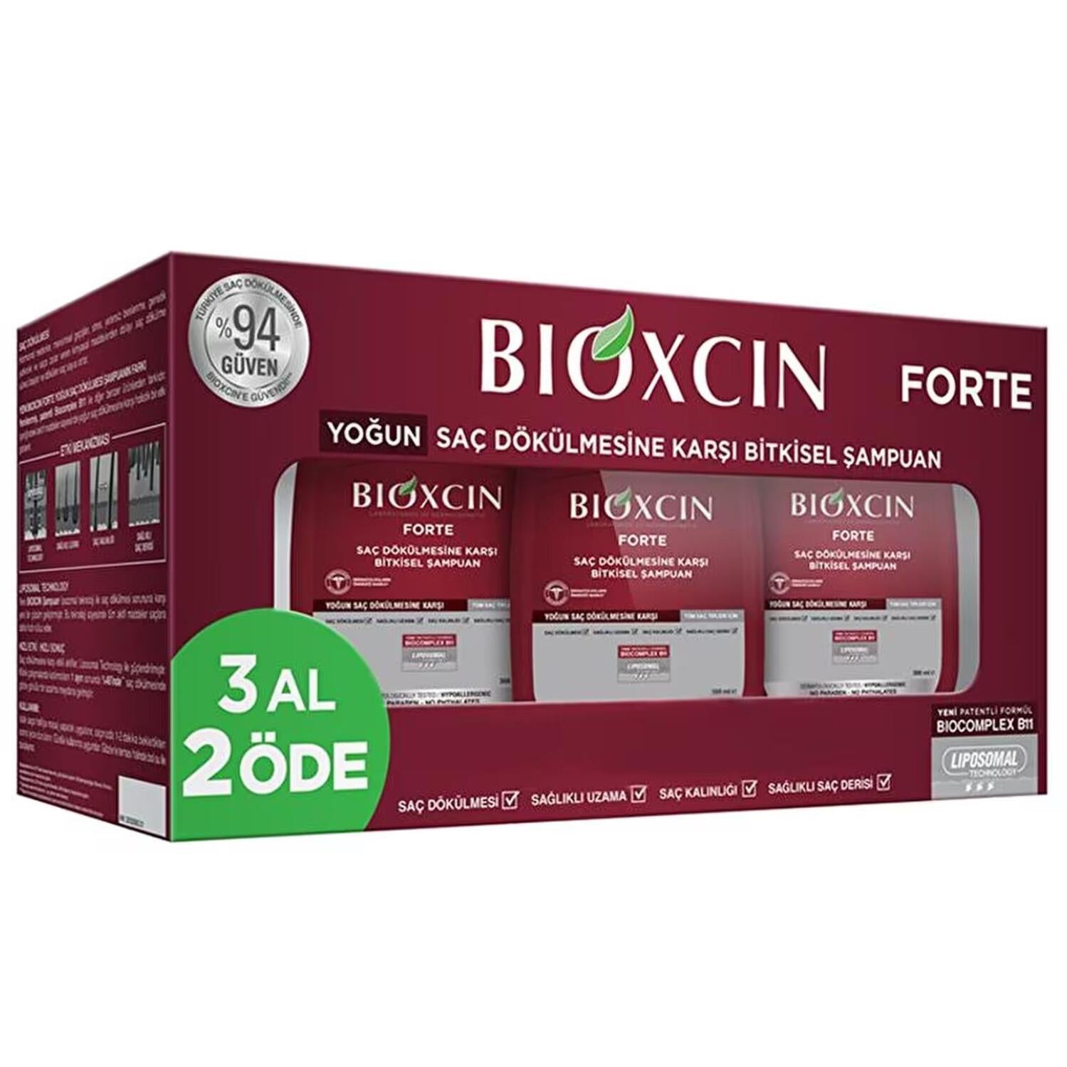 Bioxcin Forte Shampoo - 3 For 2 Deal | 8x Intense Formula