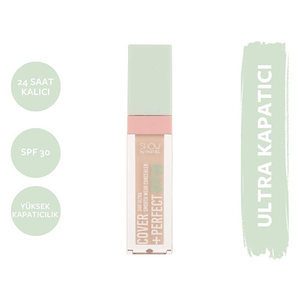 Show by Pastel Cover+Perfect Concealer SPF30 - High Coverage, Moisturizing, Long Lasting - Blemish & Dark Circle Concealer - 301 Fair