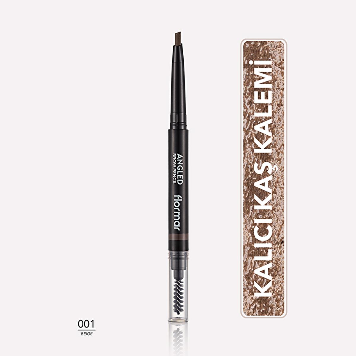 Flormar Angled Eyebrow Pencil with Brush - Precise Definition, Natural Look, 4 Shades Available