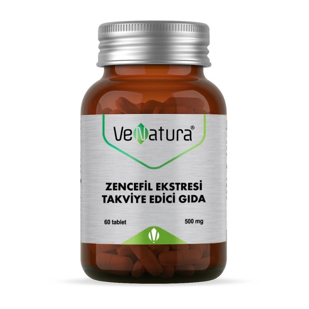 VeNatura Ginger Extract Supplement 500mg - 60 Tablets - Natural Anti-Inflammatory & Digestive Health Support