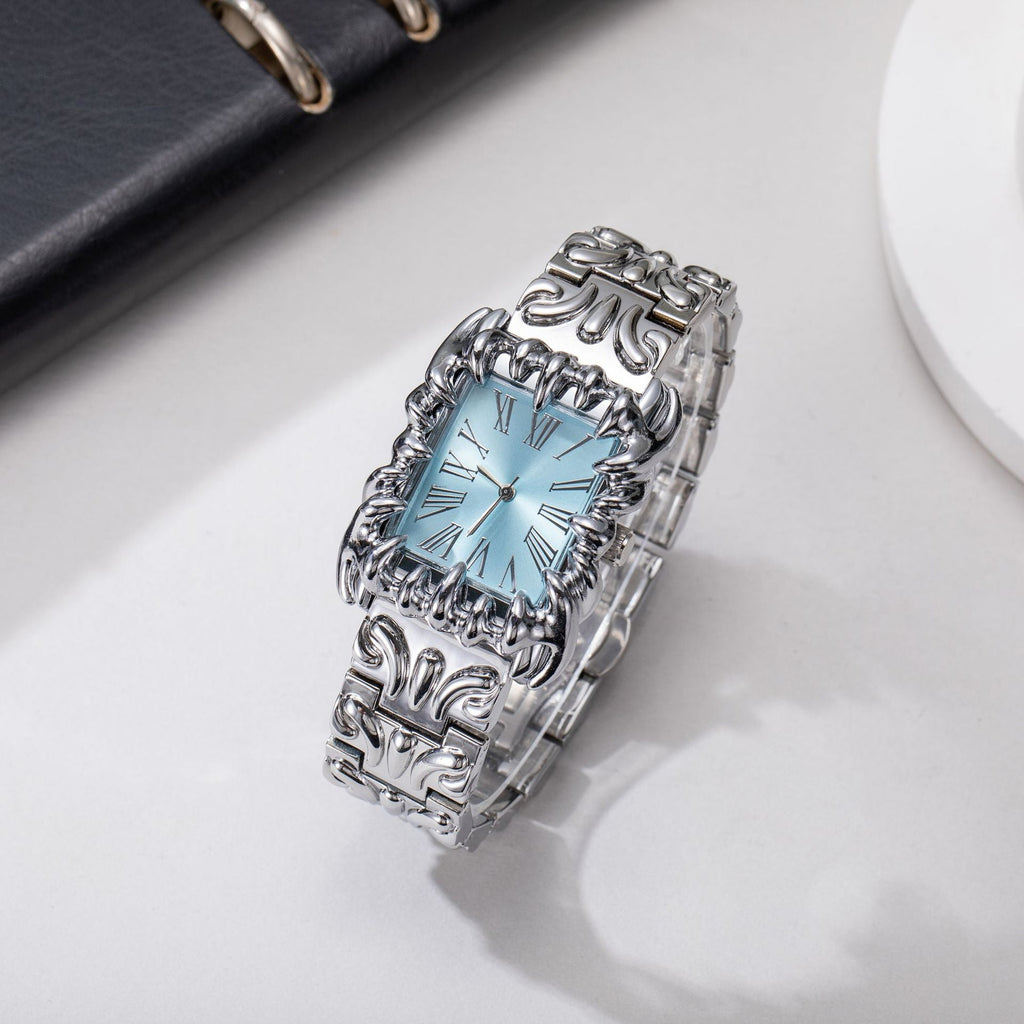 European And American Style Retro Personalized Embossed Irregular Shaped Pointed Claw Mens Watch