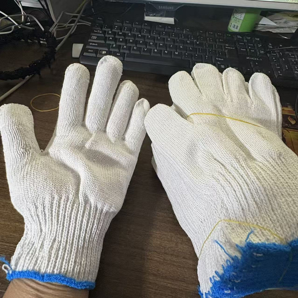 450g Cotton Yarn White Thread Labor Protection Gloves