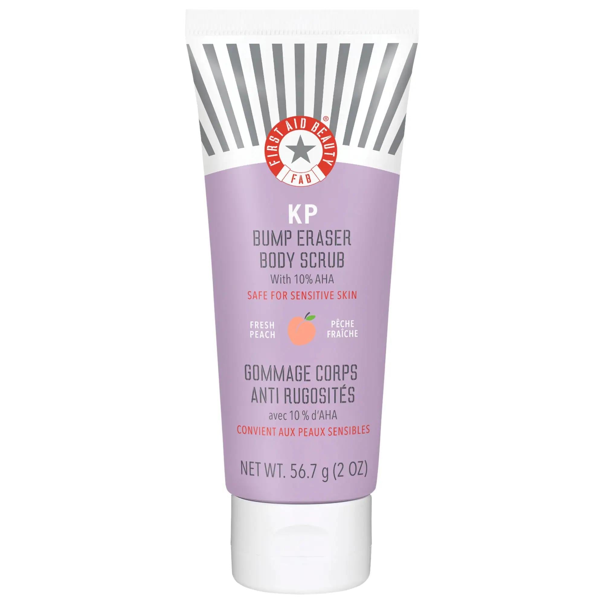 KP Bump Eraser Mini AHA Body Scrub - Exfoliating Treatment for Keratosis Pilaris & Strawberry Skin - Vegan & Cruelty-Free