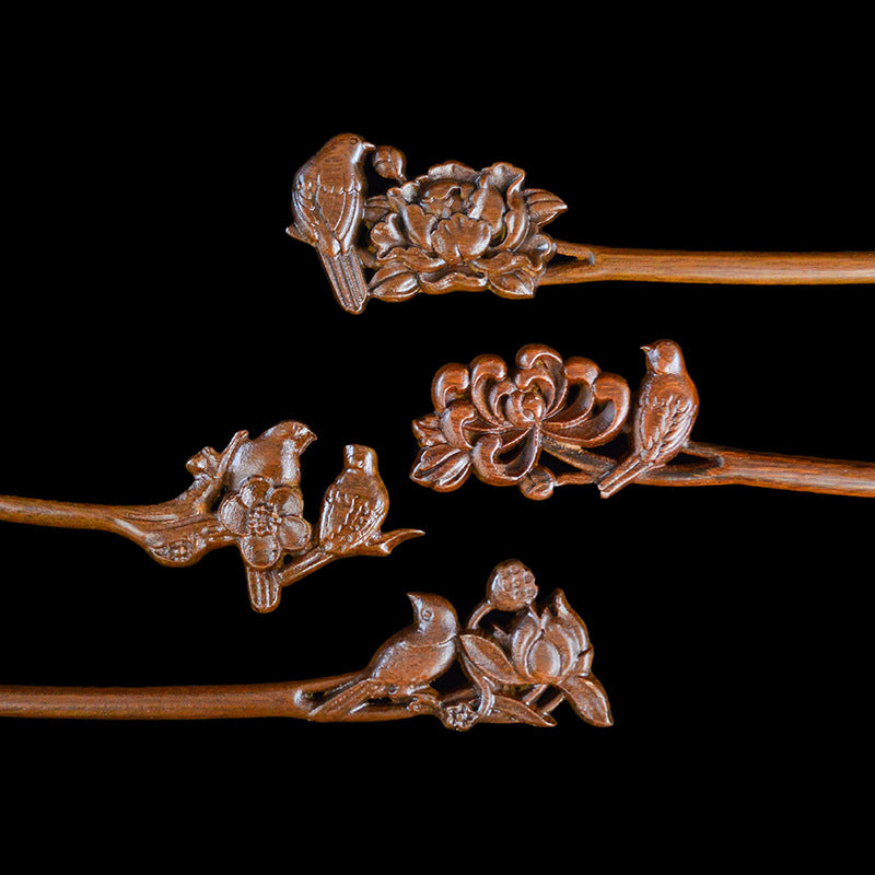 Gold Sandalwood Daily Updo Gadget Hair Claw Hairpin
