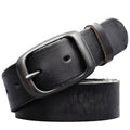 Mens Full-grain Leather Belt With A Pin Buckle