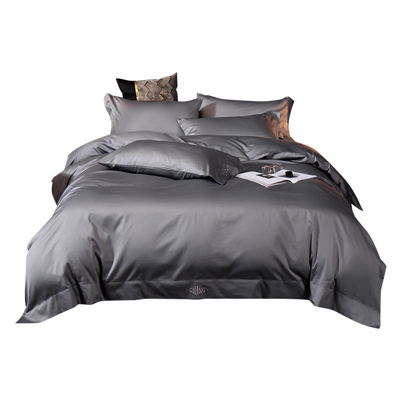 Pure Color Cotton Bed Sheet Set