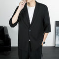 Five Quarter Sleeve Petite Blazer Hong Kong Style Trendy Brand Single Breasted Coat