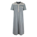 Men's Robe Pocket Contrast Color Short Sleeve
