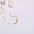 Zircon Pendant Clip 14k Necklace