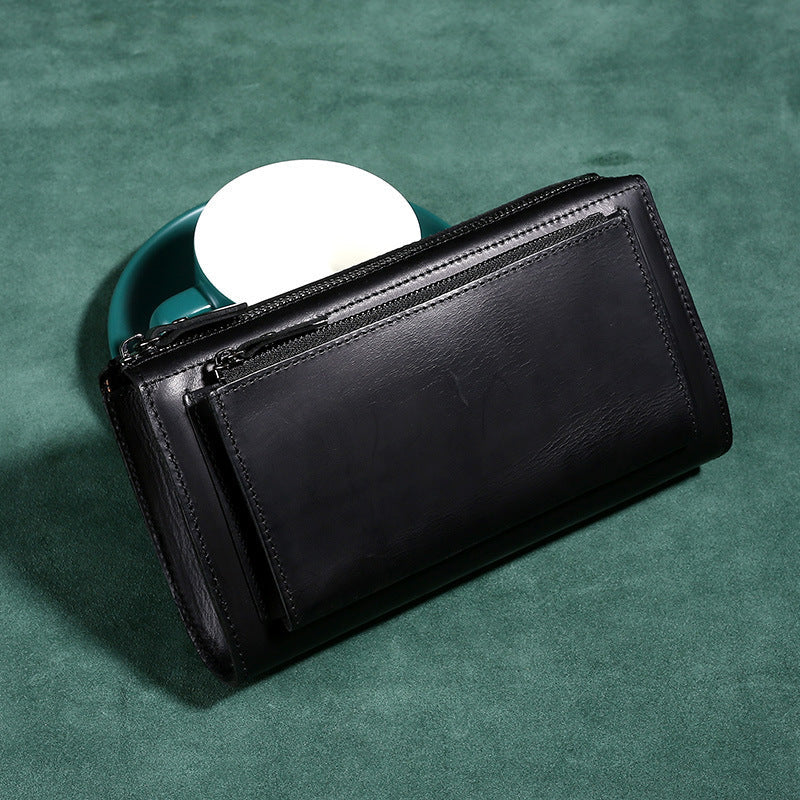 Leather Hand-held Mobile Phone Wallet