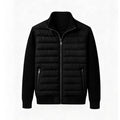 Stand-collar Patchwork Fashion Casual Zip-up Cardigan Cotton-padded Coat