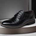 Mens Leather Shoes British-style Pointed-toe Breathable Formal Business Wear