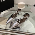 2026 Summer New French Pointed Toe Cross Strap Closed Toe Sandals, Elegant Versatile Wedge Heel Back Strap Commuter Sandals For Women