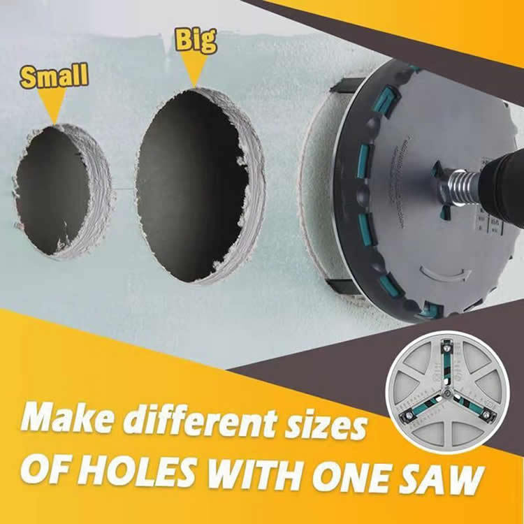 Adjustable Punching Saw 45–130mm – Fast Hole Opener for Woodworking