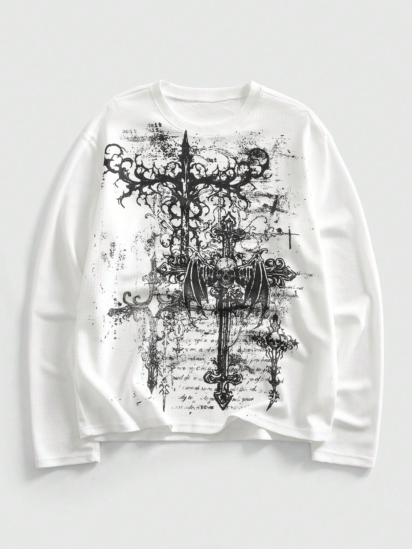 Letter Skull Print Personalized Casual Top