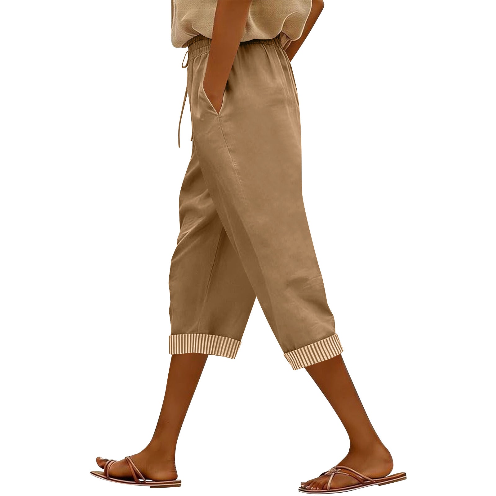Summer New European And American Style Casual Cropped Pants