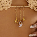 Stainless Steel Shell And Starfish Bikini Pendant Chest Clasp