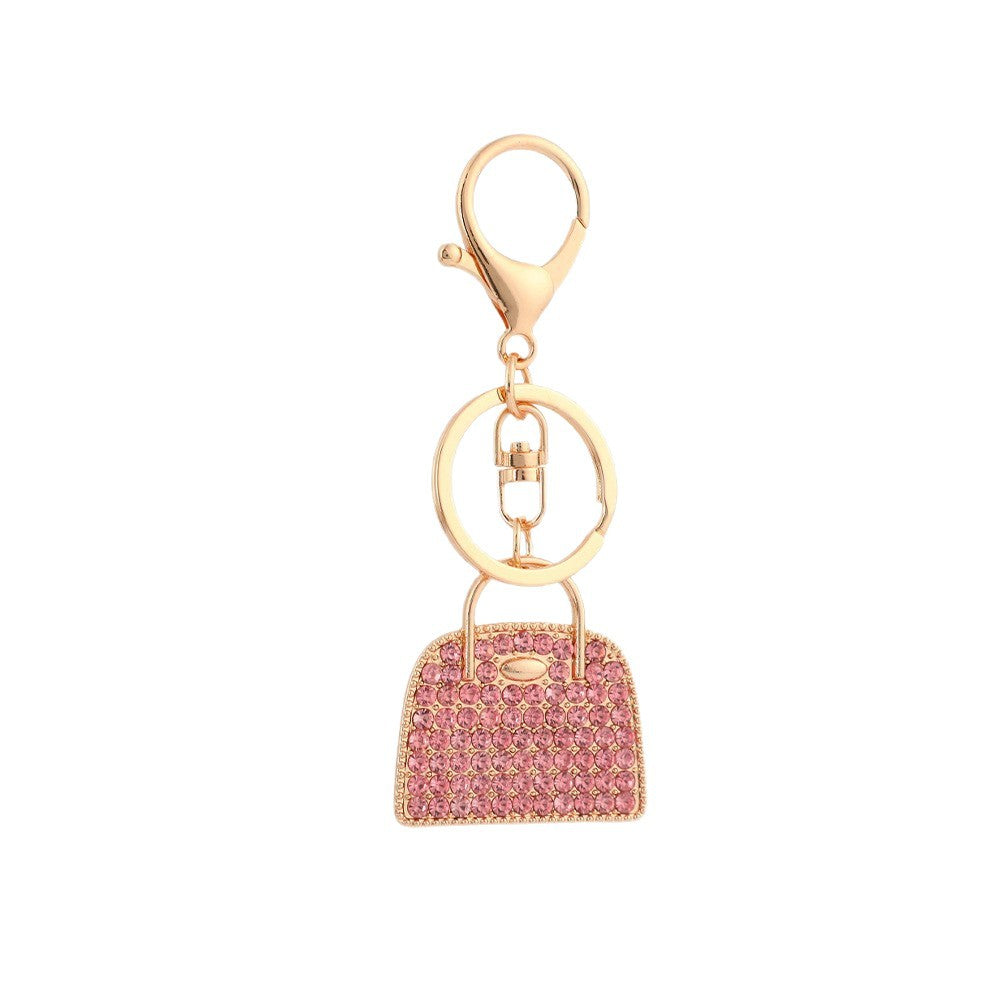 Creative Handbag Charm Minimalist Diamond-studded Keychain