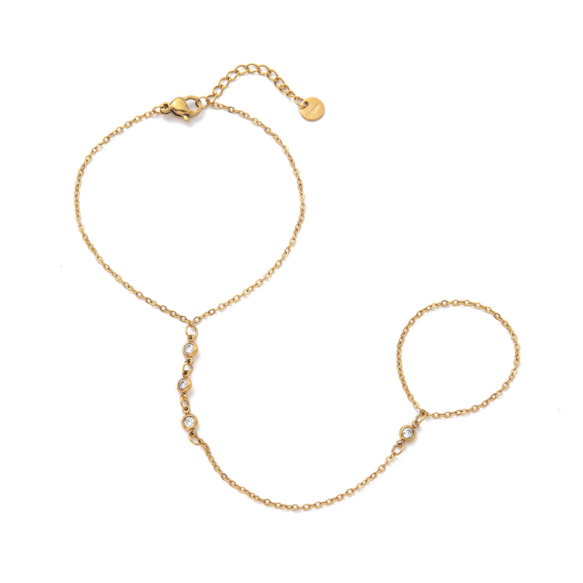 Womens Fashionable Stainless Steel Beaded Bracelet