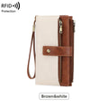 Anti-magnetic Womens Multi-Card Trifold Long Fashion Wallet
