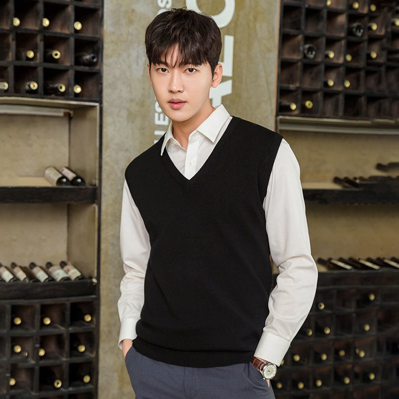 Pullover Knitting Men's Vest Autumn And Winter Clothing