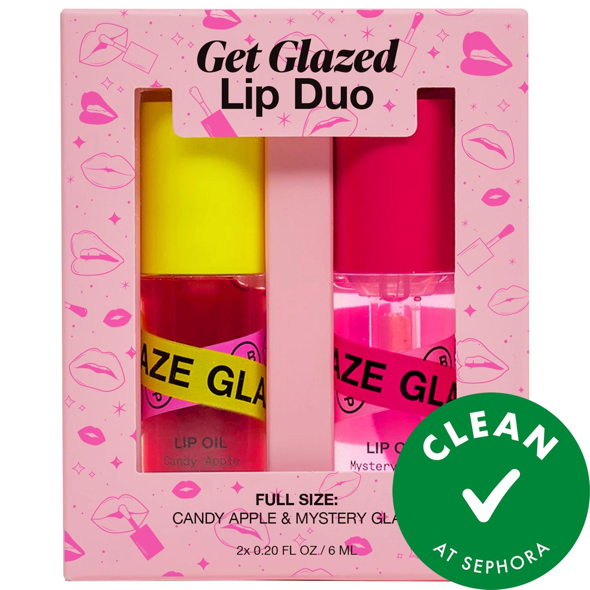 iNNBEAUTY PROJECT Get Glazed Lip Duo - Vegan, Cruelty-Free Lip Gloss Oil Hybrid Set with Plumping Complex