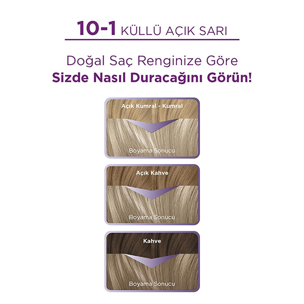 Palette Hair Color 10-1 - Light Ash Blonde with Triple Care Formula for Beauty Enthusiasts | 4.2 fl. oz.