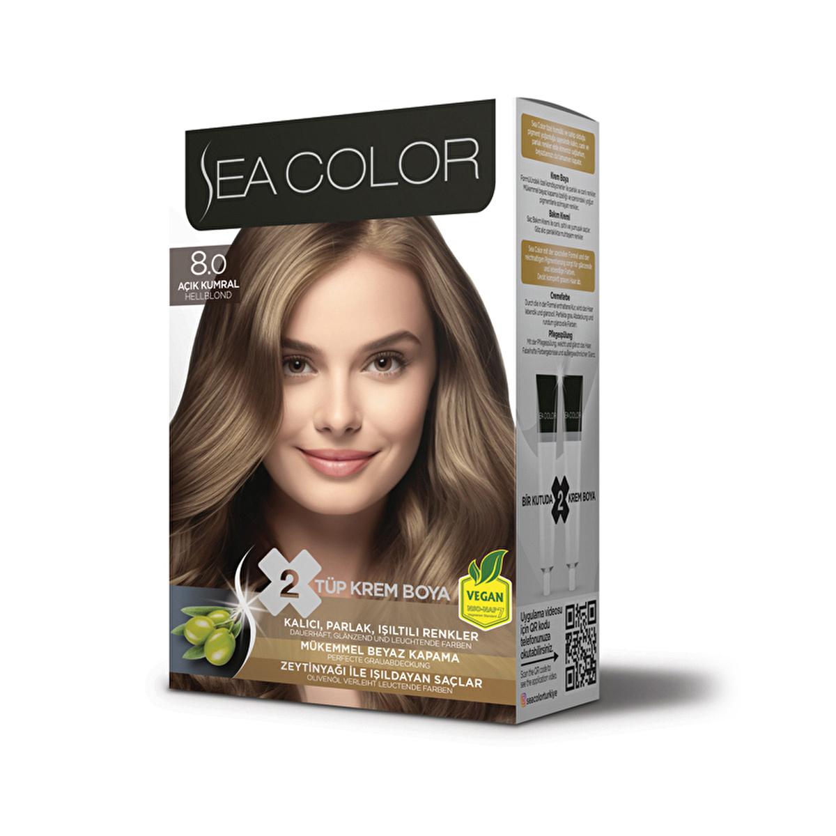 Sea Color Set Hair Dye - Olive Oil Infused, 100% Gray Coverage, Lasting Color